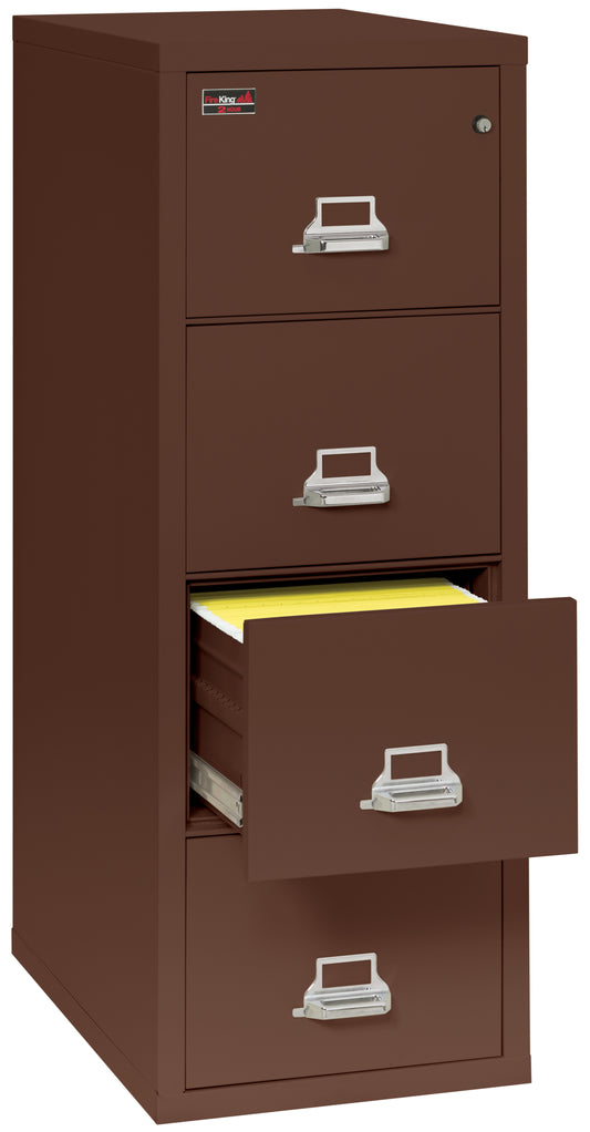 FireKing 2 Hour Fire Resistant File Cabinet - 4 Drawer Letter 31" Depth - Brown