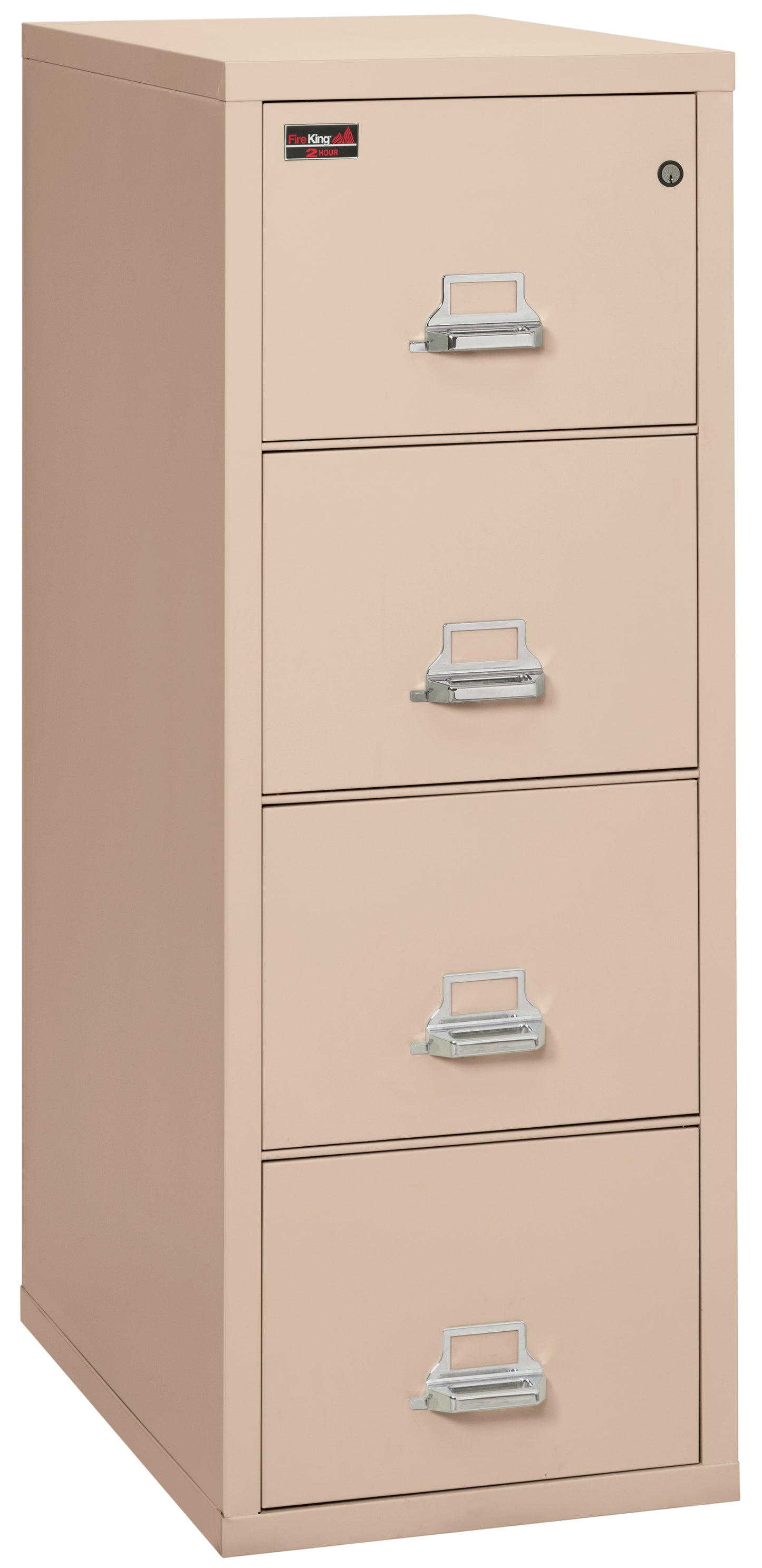 FireKing 2 Hour Fire Resistant File Cabinet - 4 Drawer Letter 31" Depth - Champagne