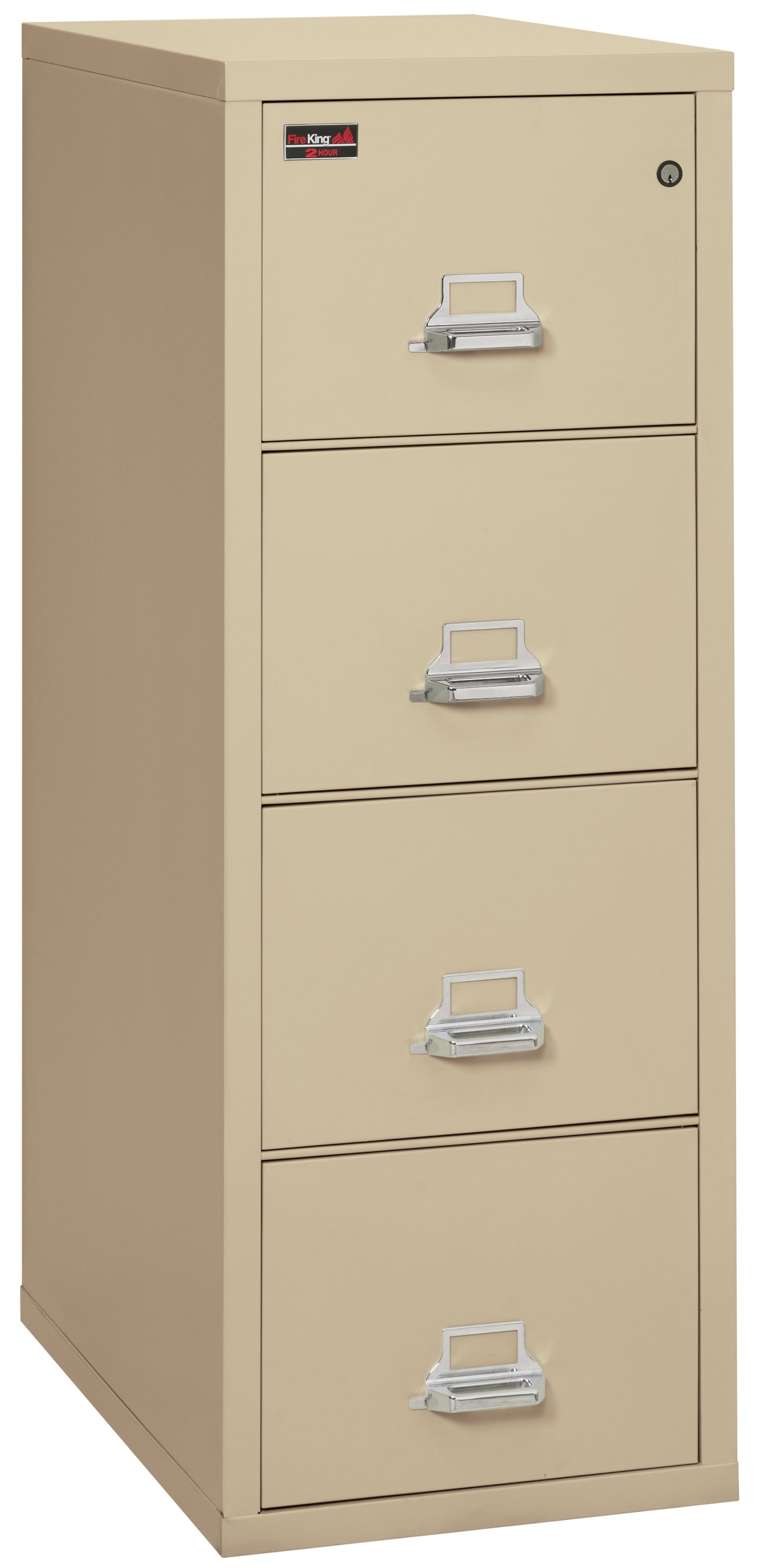 FireKing 2 Hour Fire Resistant File Cabinet - 4 Drawer Letter 31" Depth - Parchment