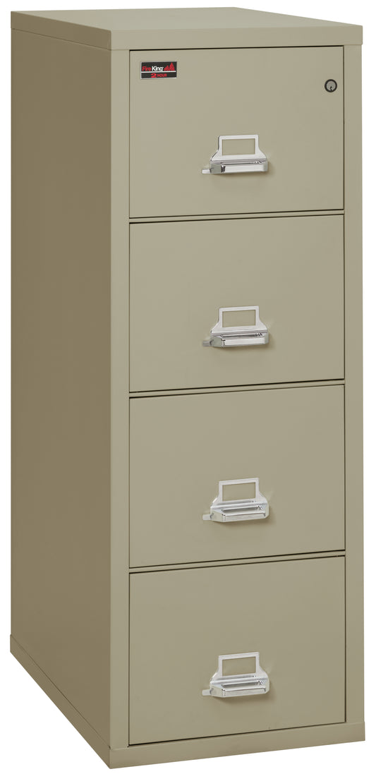 FireKing 2 Hour Fire Resistant File Cabinet - 4 Drawer Letter 31" Depth - Pewter