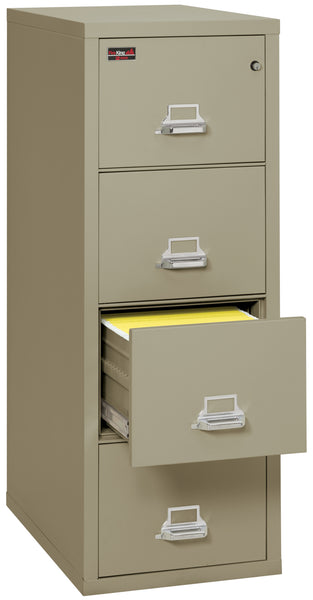 FireKing 2 Hour Fire Resistant File Cabinet - 4 Drawer Letter 31 Depth - Pewter