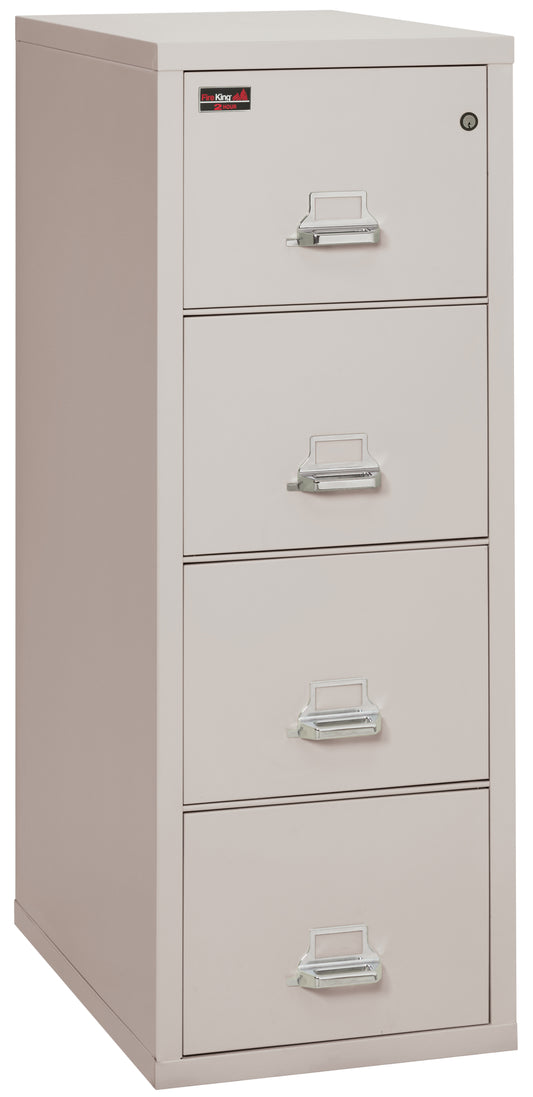 FireKing 2 Hour Fire Resistant File Cabinet - 4 Drawer Letter 31" Depth - Platinum