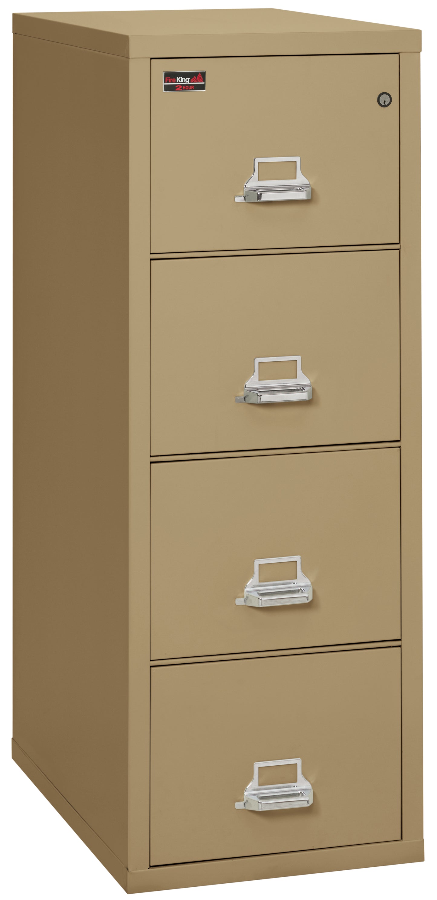 FireKing 2 Hour Fire Resistant File Cabinet - 4 Drawer Letter 31" Depth - Sand