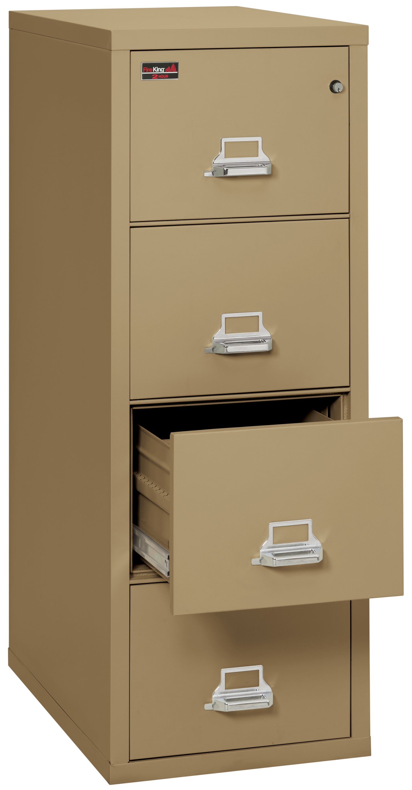 FireKing 2 Hour Fire Resistant File Cabinet - 4 Drawer Letter 31" Depth - Sand