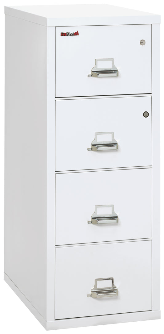 FireKing 4 Drawer Legal Safe-in-a-File Cabinet - Arctic White