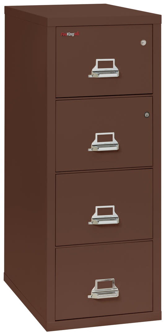 FireKing 4 Drawer Legal Safe-in-a-File Cabinet - Brown