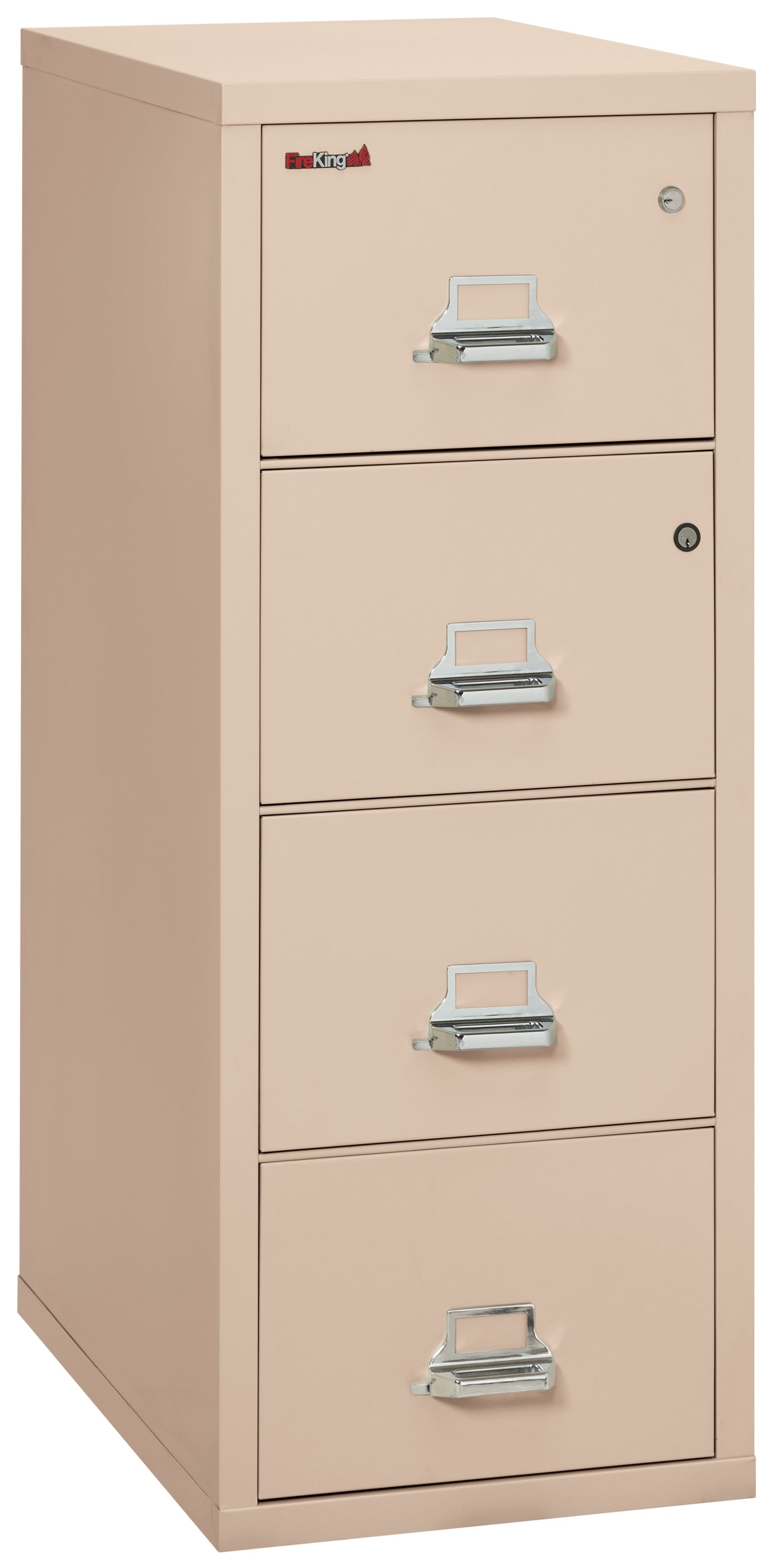 FireKing 1 Hour Fire Resistant File Cabinet - 4 Drawer Legal 31" Depth - Champagne