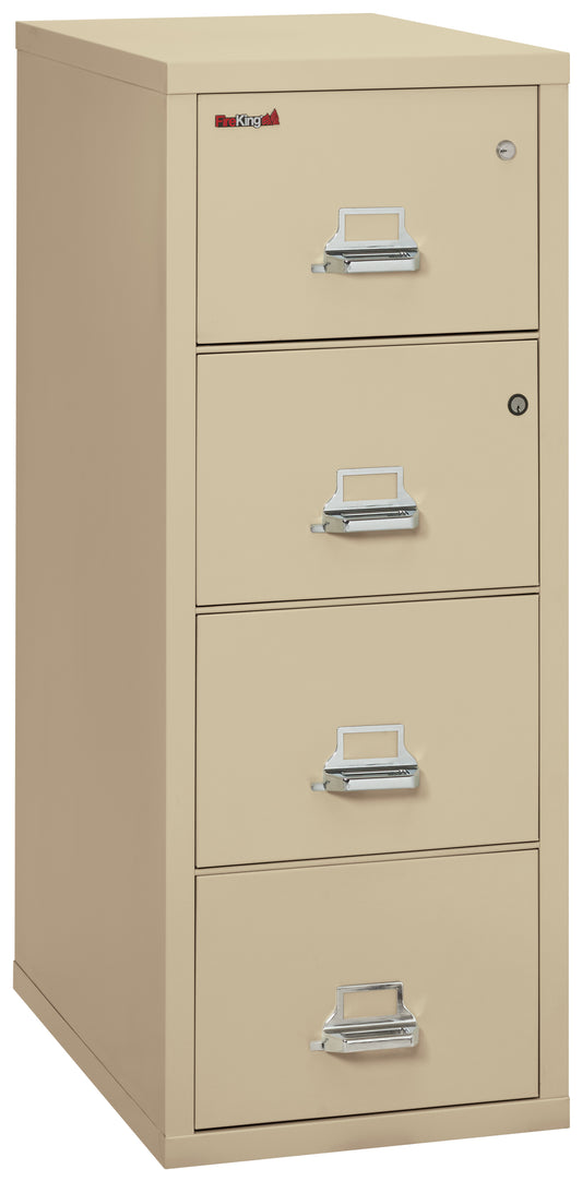 FireKing 4 Drawer Legal Safe-in-a-File Cabinet - Parchment