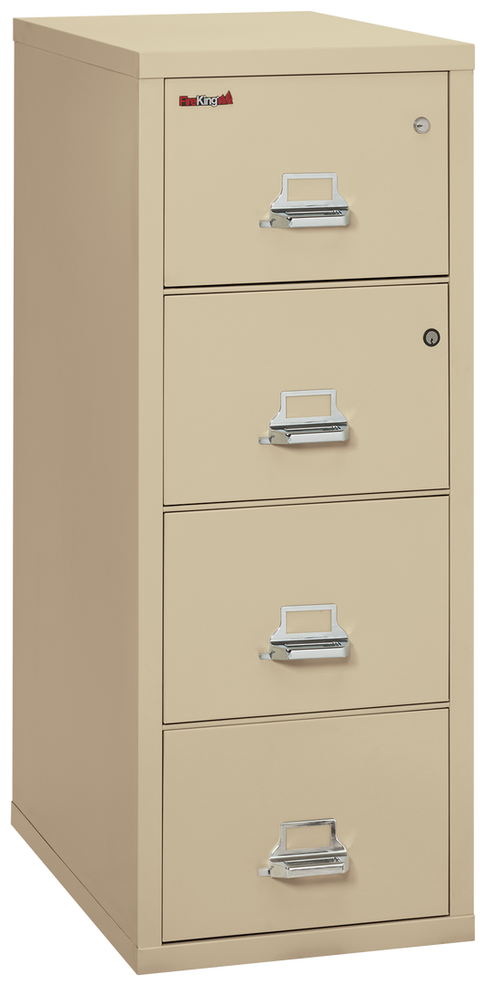 FireKing 4 Drawer Legal Safe-in-a-File Cabinet - Parchment