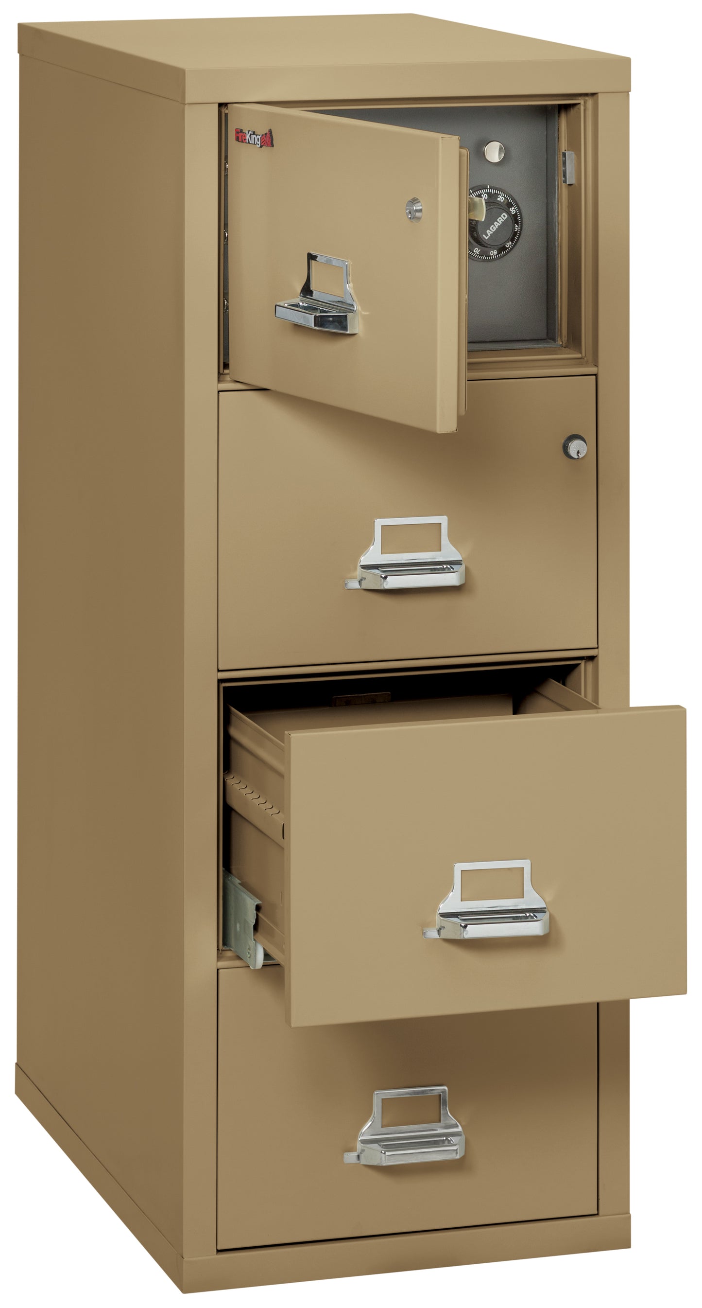 FireKing 4 Drawer Legal Safe-in-a-File Cabinet - Sand