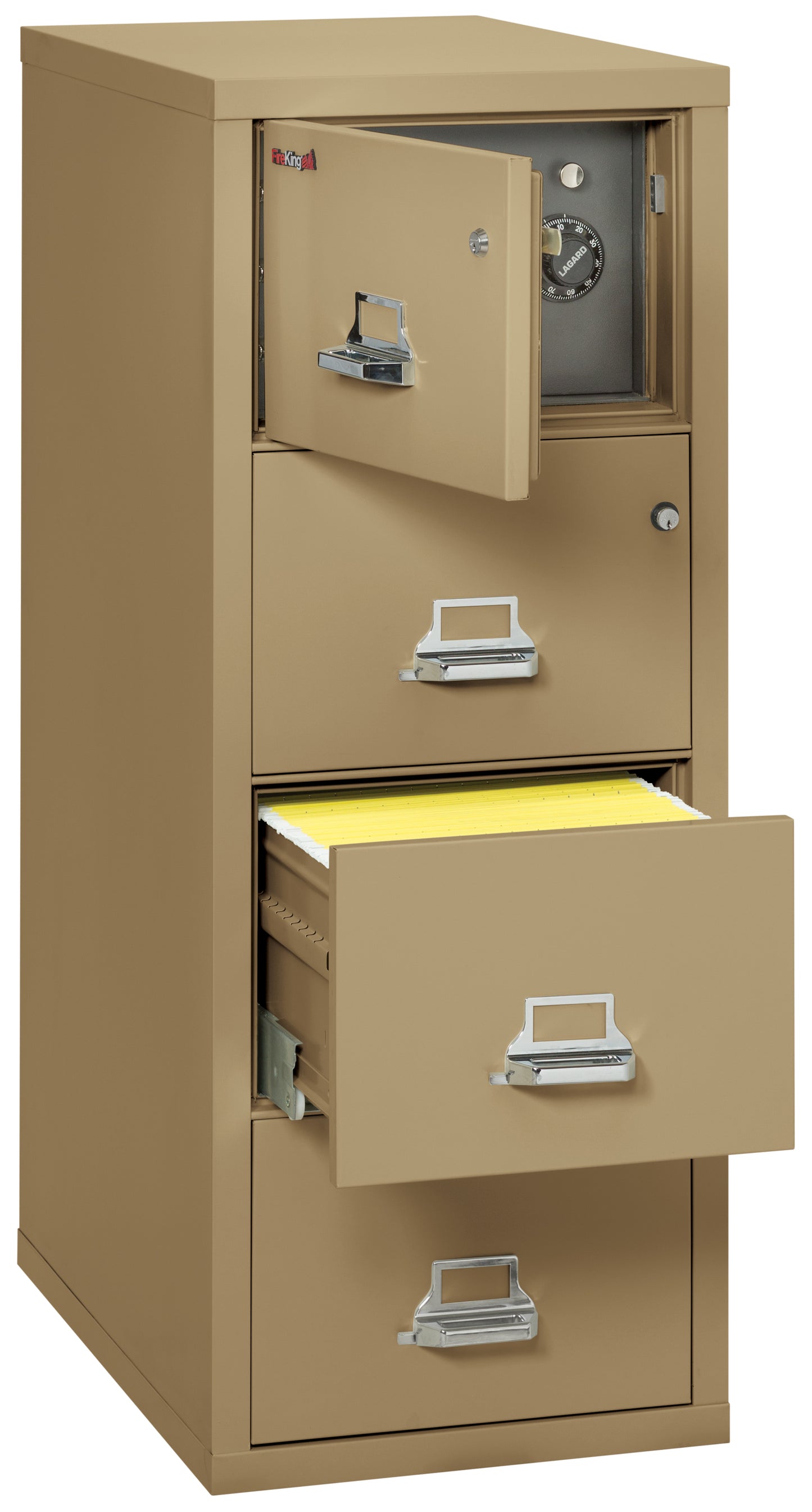 FireKing 4 Drawer Legal Safe-in-a-File Cabinet - Sand