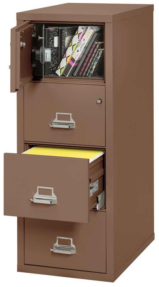 FireKing 4 Drawer Legal Safe-in-a-File Cabinet - Tan