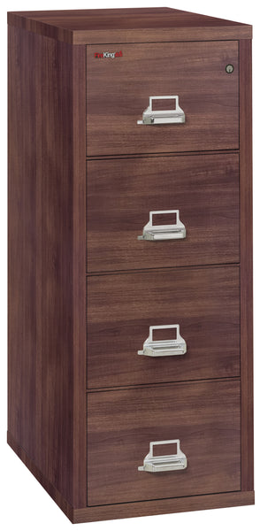 FireKing 1 Hour Fire Resistant File Cabinet - 4 Drawer Legal 31 Depth - Light Walnut