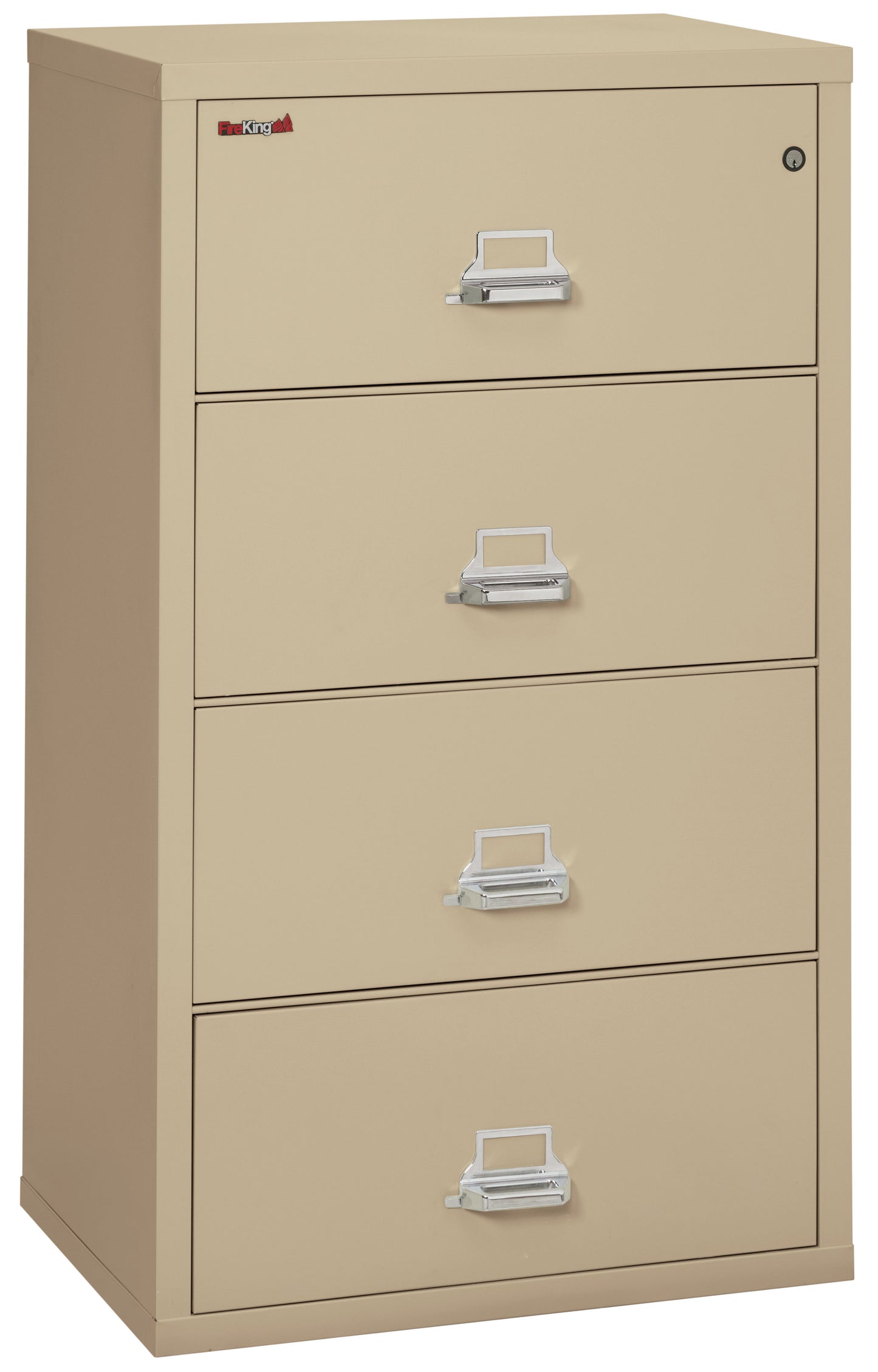 FireKing Fire Resistant File Cabinet - 4 Drawer Lateral 31" Wide - Parchment