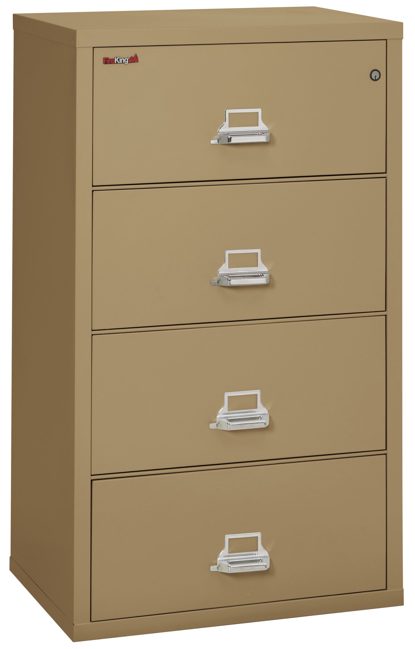 FireKing Fire Resistant File Cabinet - 4 Drawer Lateral 31" Wide - Sand