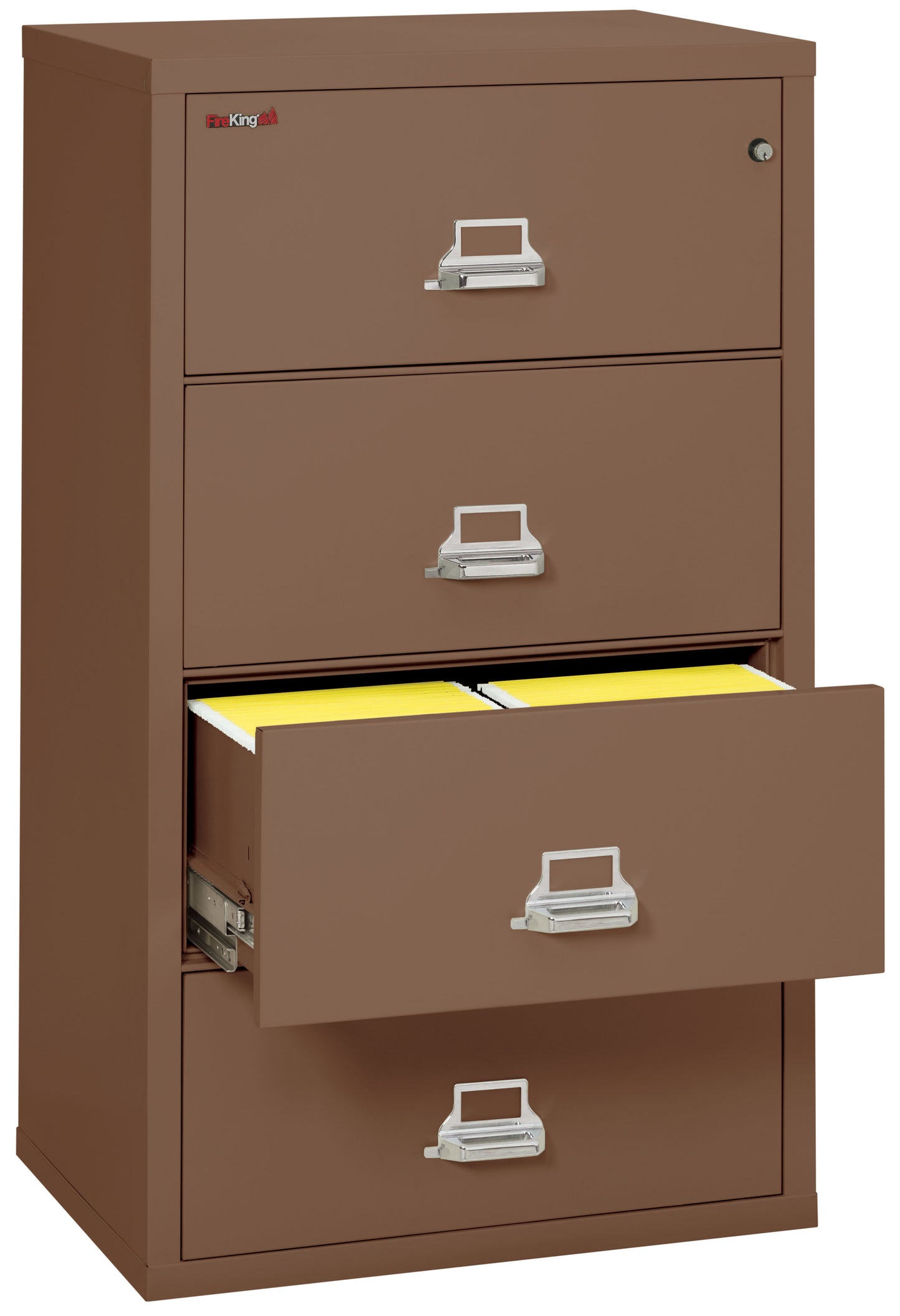 FireKing Fire Resistant File Cabinet - 4 Drawer Lateral 31" Wide - Tan