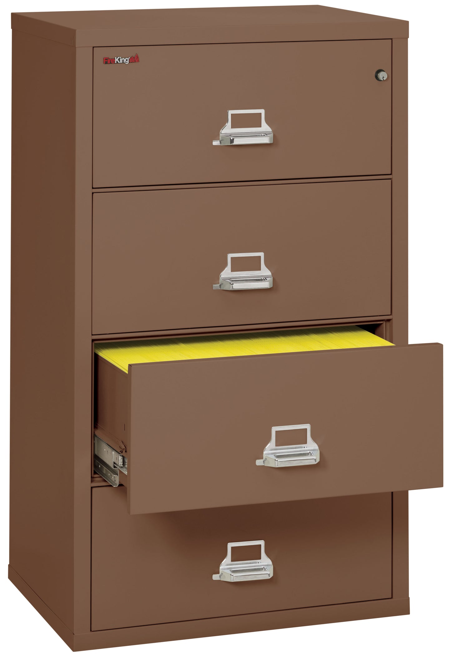 FireKing Fire Resistant File Cabinet - 4 Drawer Lateral 31" Wide - Tan