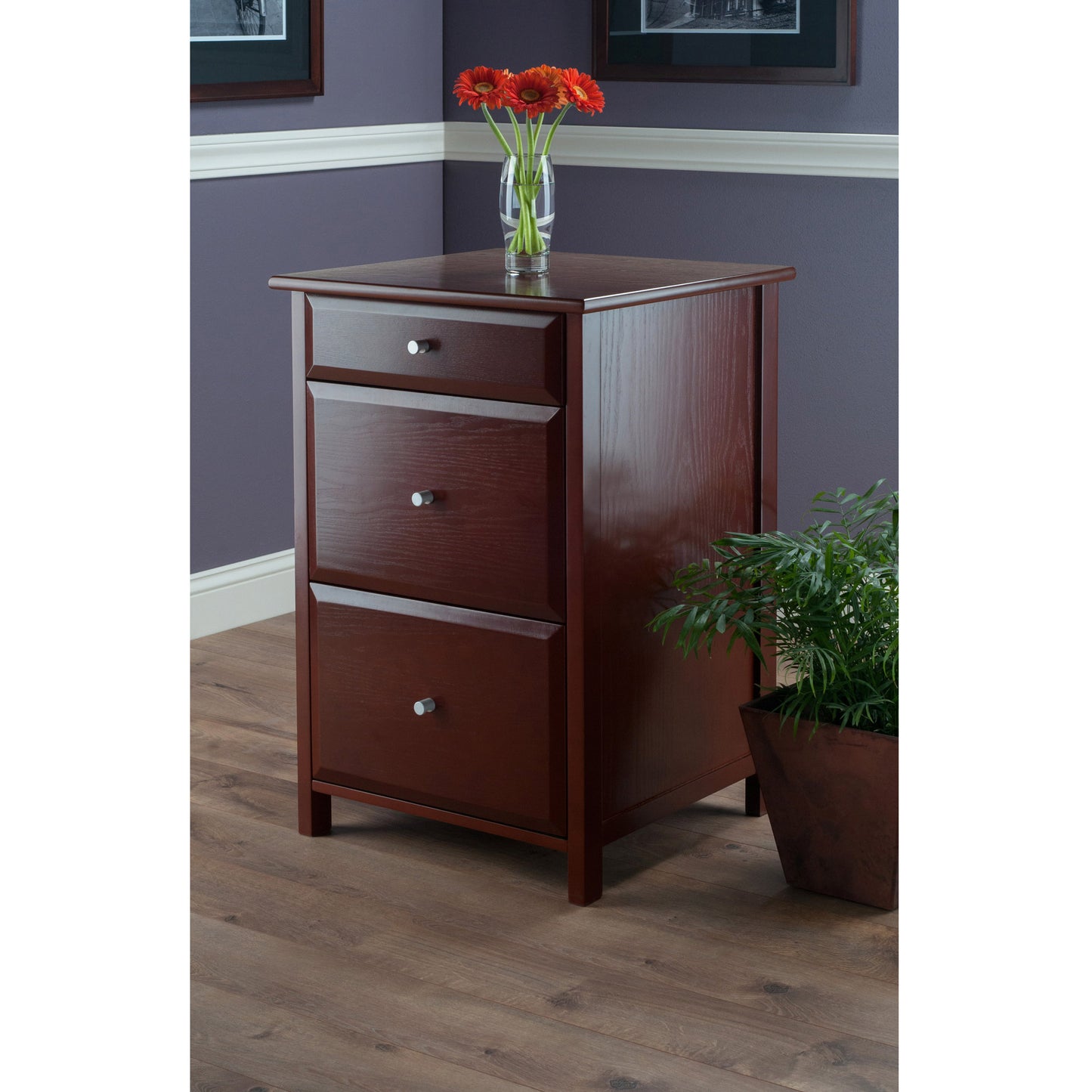 Delta Home Office File Cabinet, Walnut