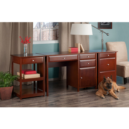 Delta 3-Pc Home Office Desk Set, Walnut