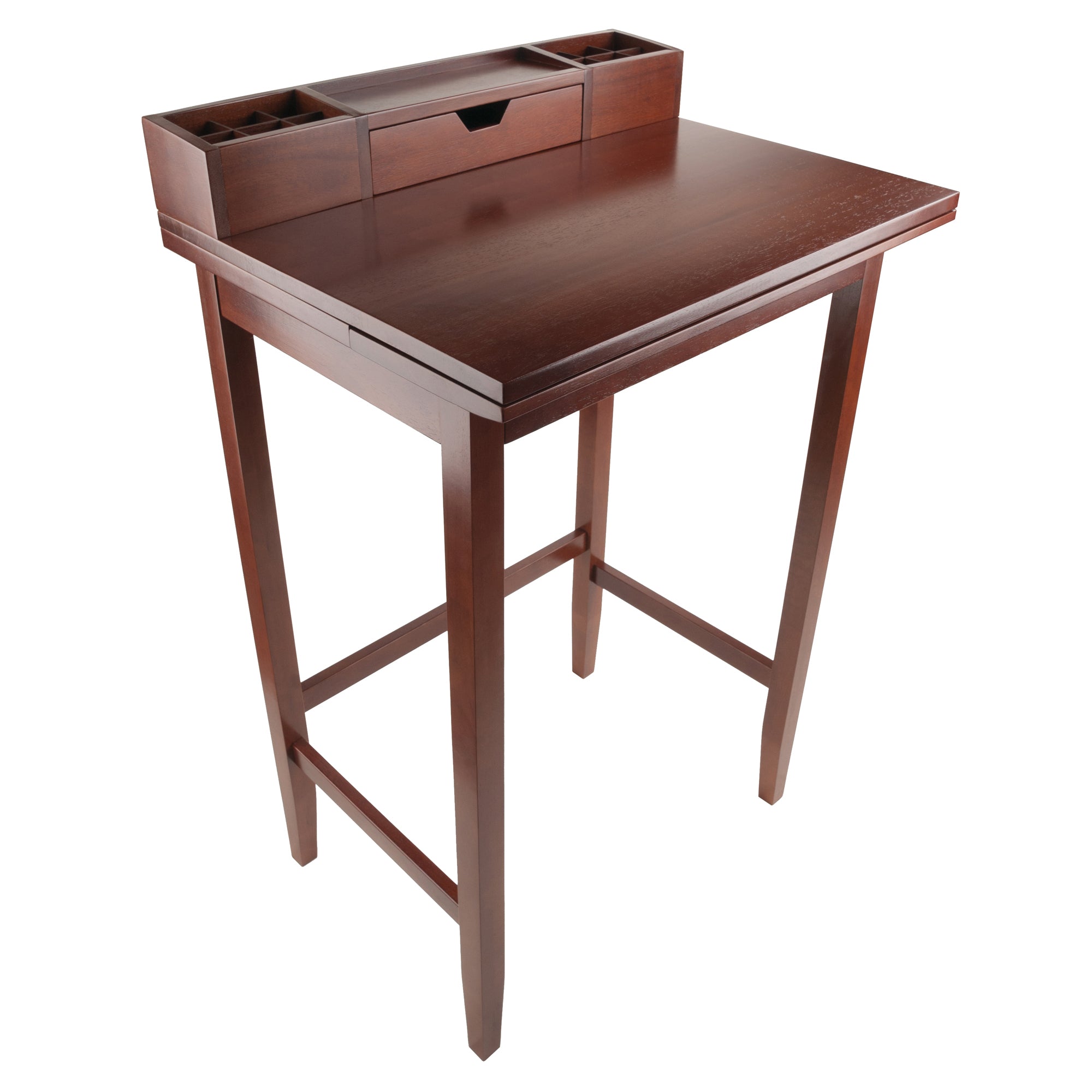 Archie High Desk, Walnut – File Cabinetry