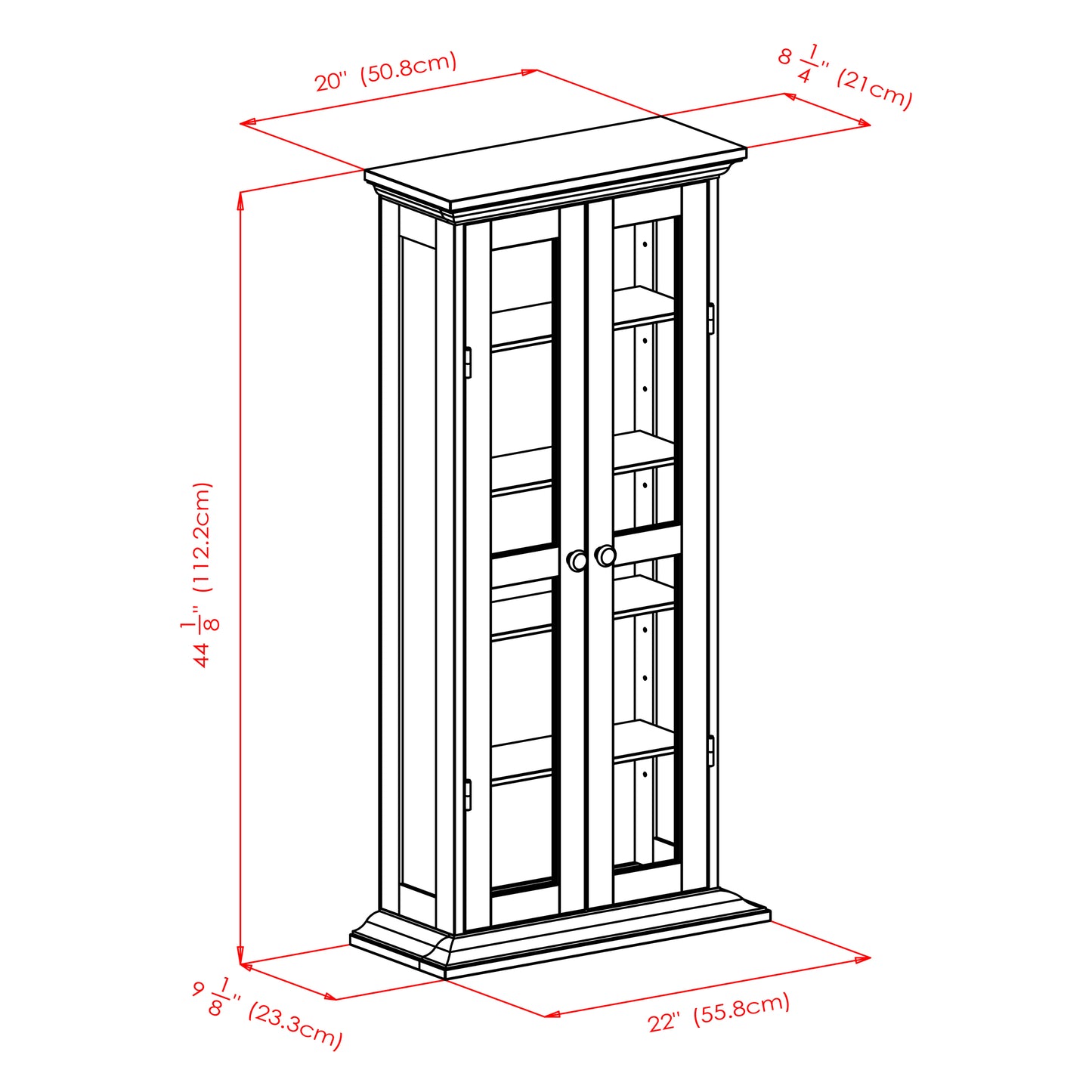 Holden Media Cabinet, Walnut