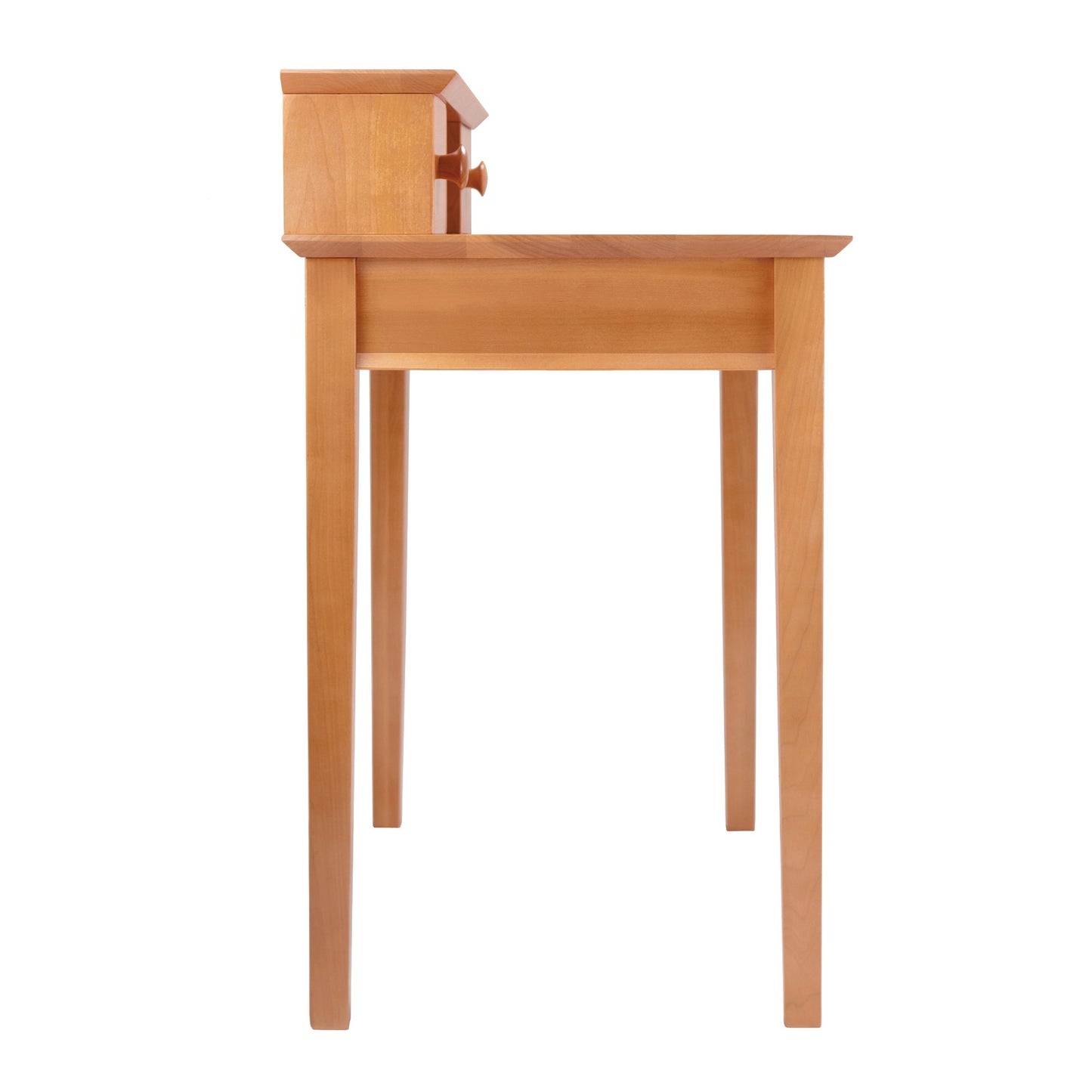 Studio Home Office Desk and Hutch, Honey Pine