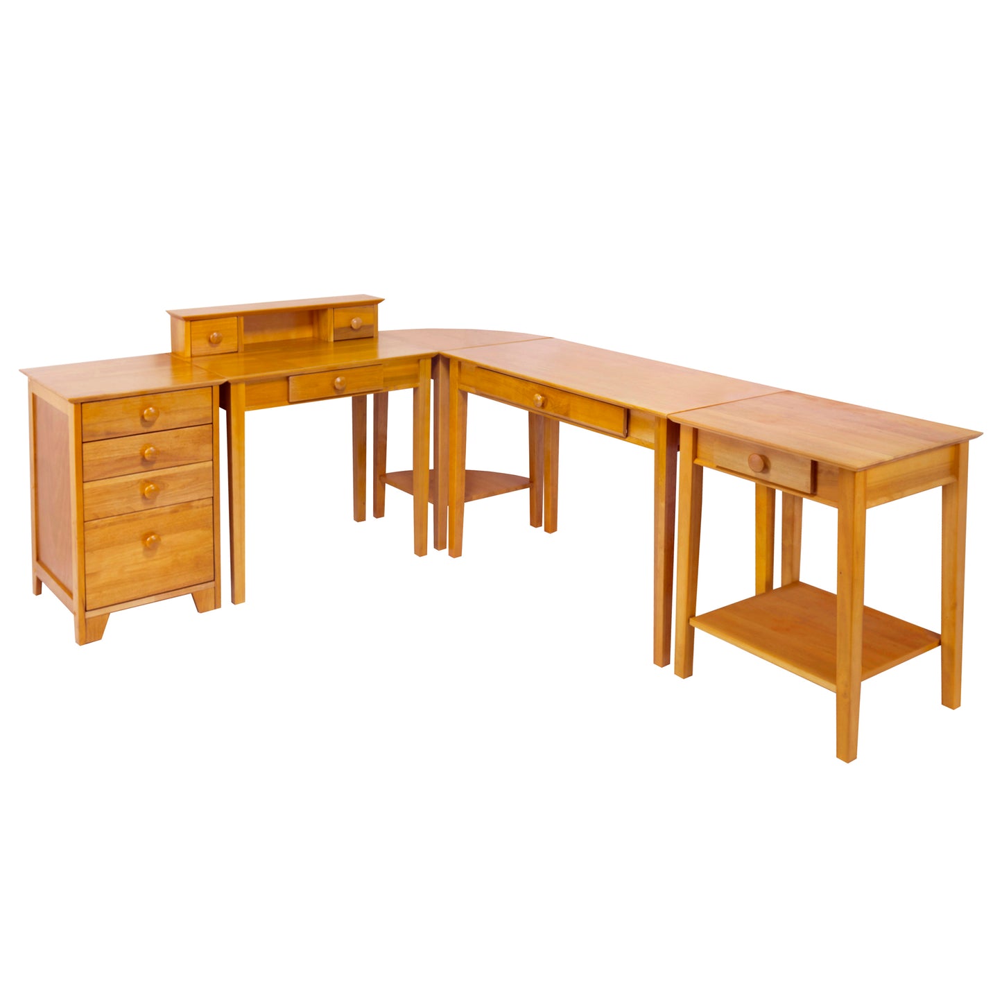 Studio Home Office 5-pc Set, Honey Pine